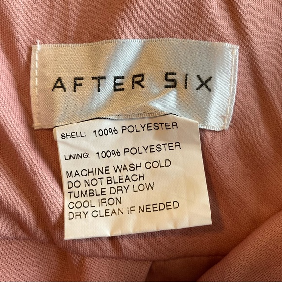 After Six NWT Halter Midi Draped Tulip Skirt Desert Rose Dress Size 12 - Picture 7 of 9